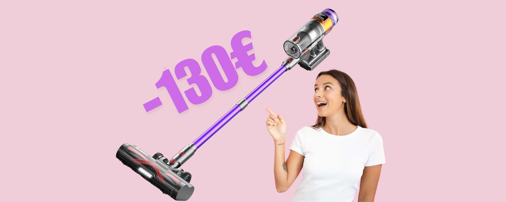 Aspirapolvere senza fili in super sconto di 130€: pulizie no stop senza fatica