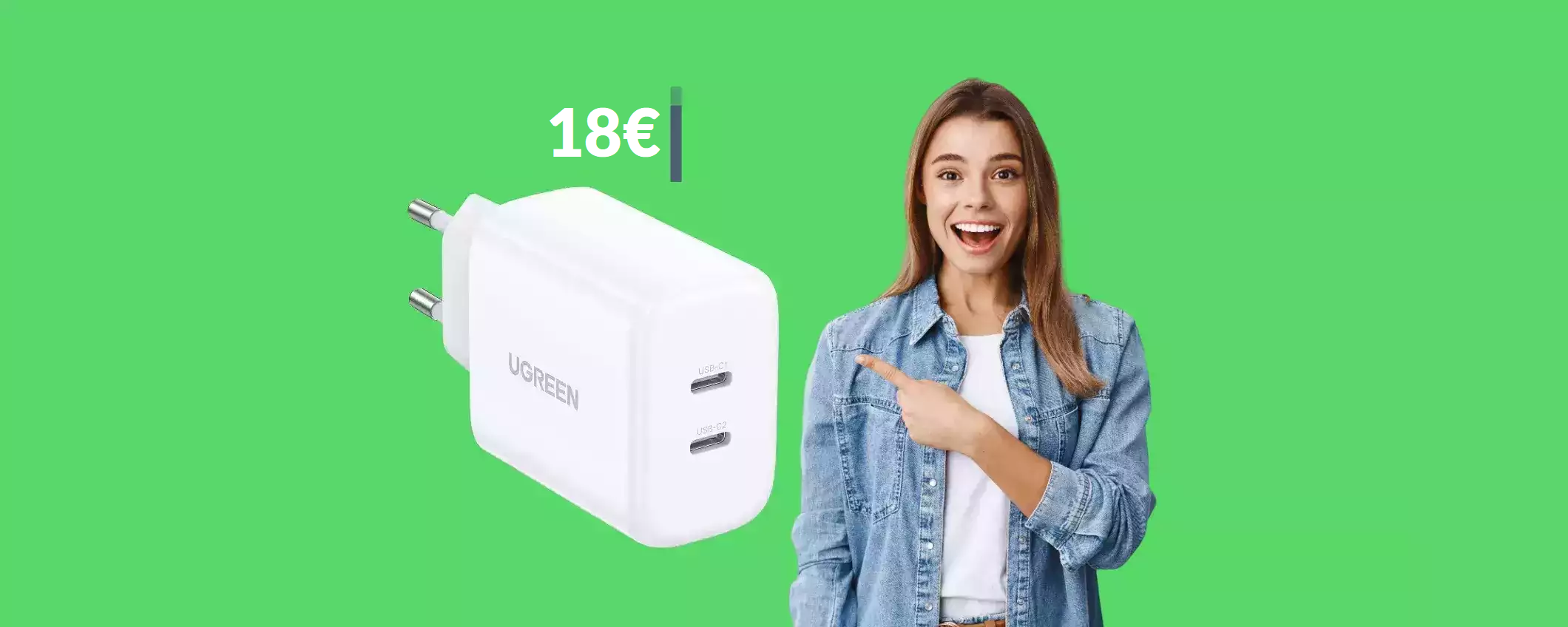 Caricabatterie USB C 2-in-1: in pochi minuti puoi ricaricare di tutto