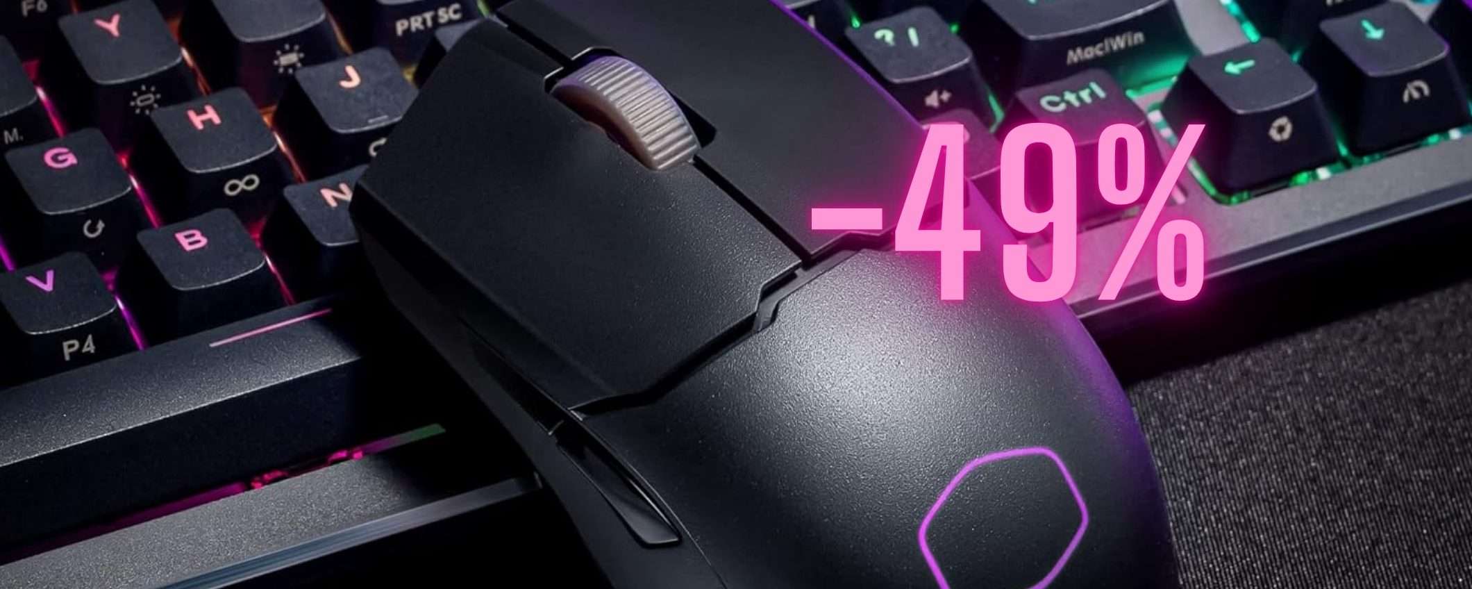 Cooler Master MM712: mouse da gaming wireless ultra-leggero (-49%)