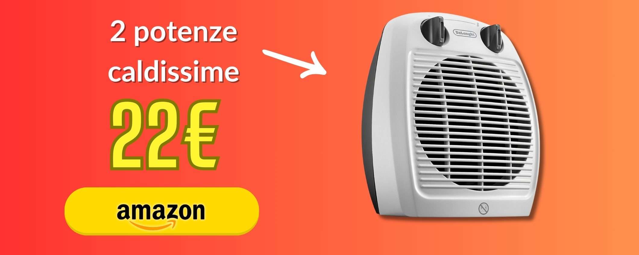 Inverno caldissimo con questo Termoventilatore: soli 22€ su Amazon