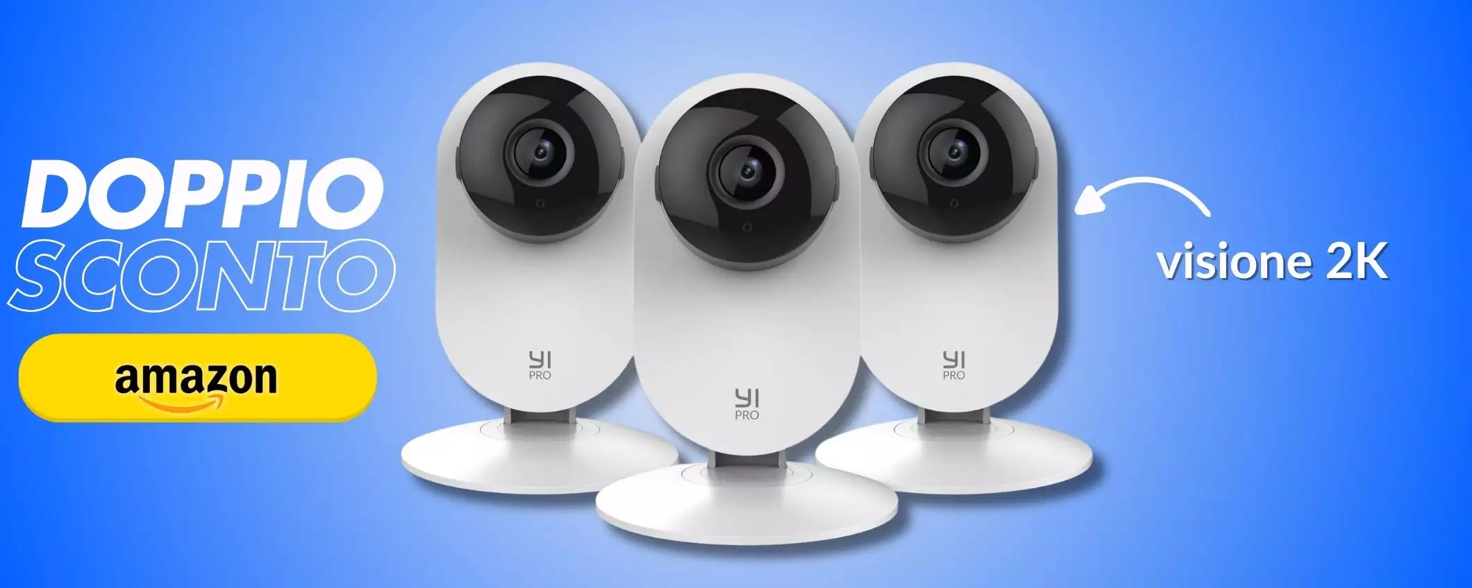 Telecamere WiFi con visione 2K: set da 3 pezzi per casa extra sicura