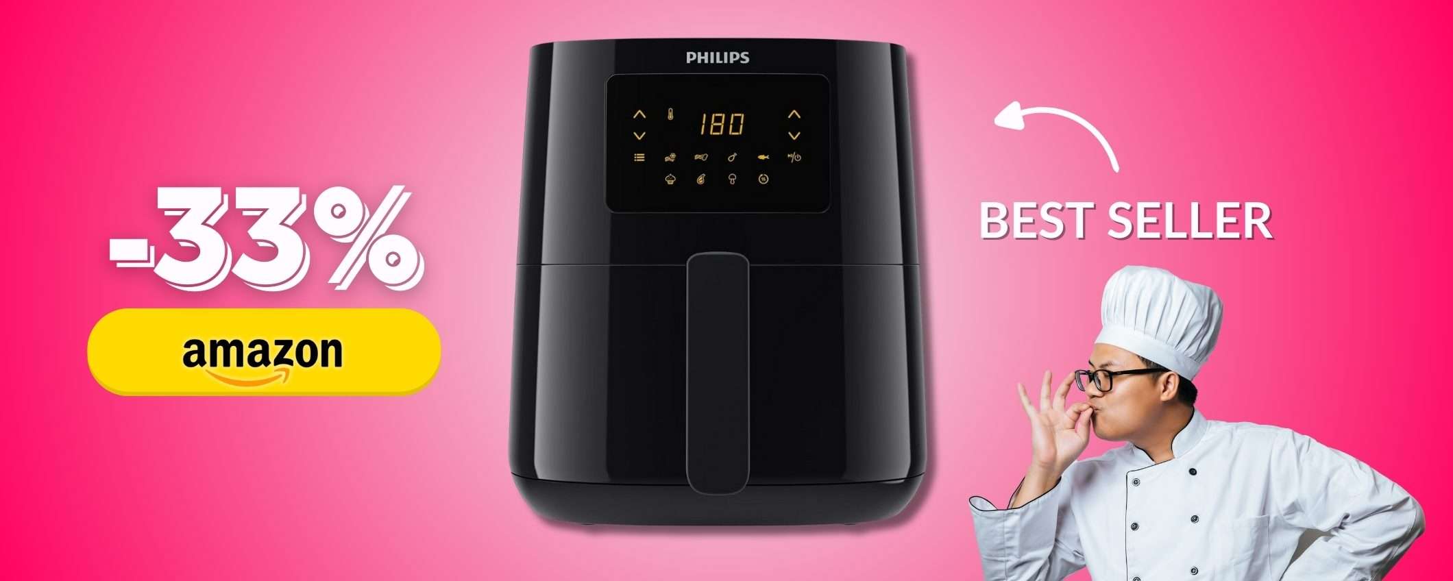 La regina è in sconto: Philips Airfryer 3000 sotto gli 80€ è un regalo