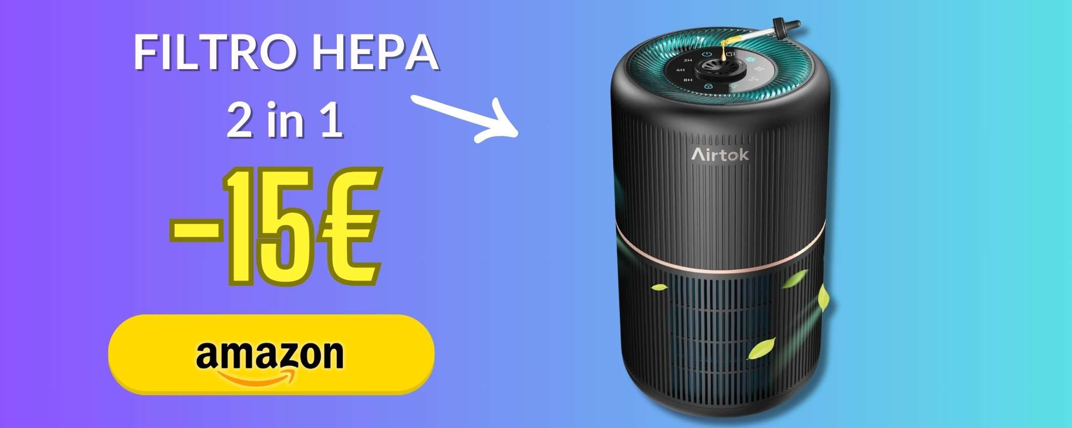 Purifica l'aria e fa profumare la casa: il 2in1 torna in sconto su Amazon