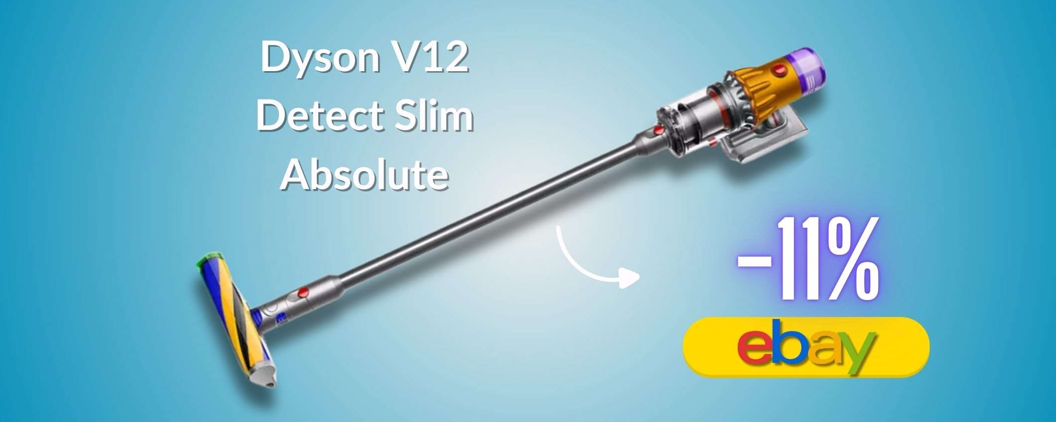 Dyson V12 Detect Slim Absolute spazza via lo sporco a prezzo irrisorio