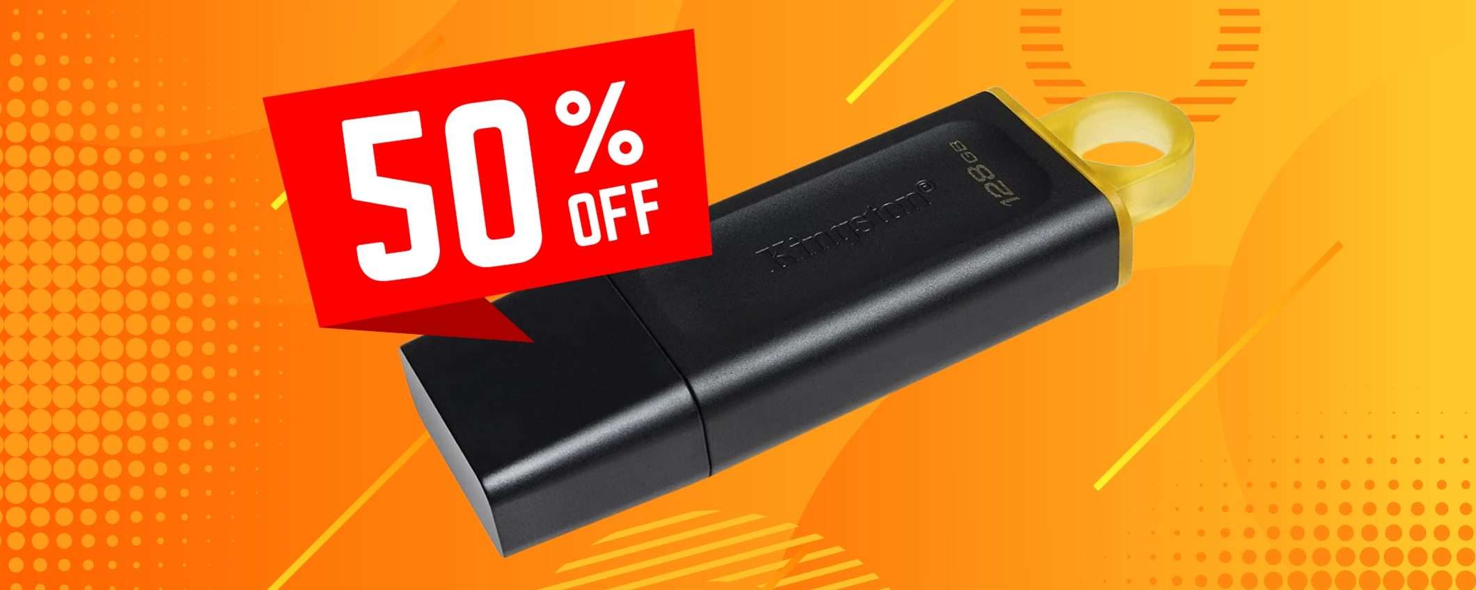 Kingston DataTraveler Exodia: USB da 128GB con sconto del 50% a soli 9€