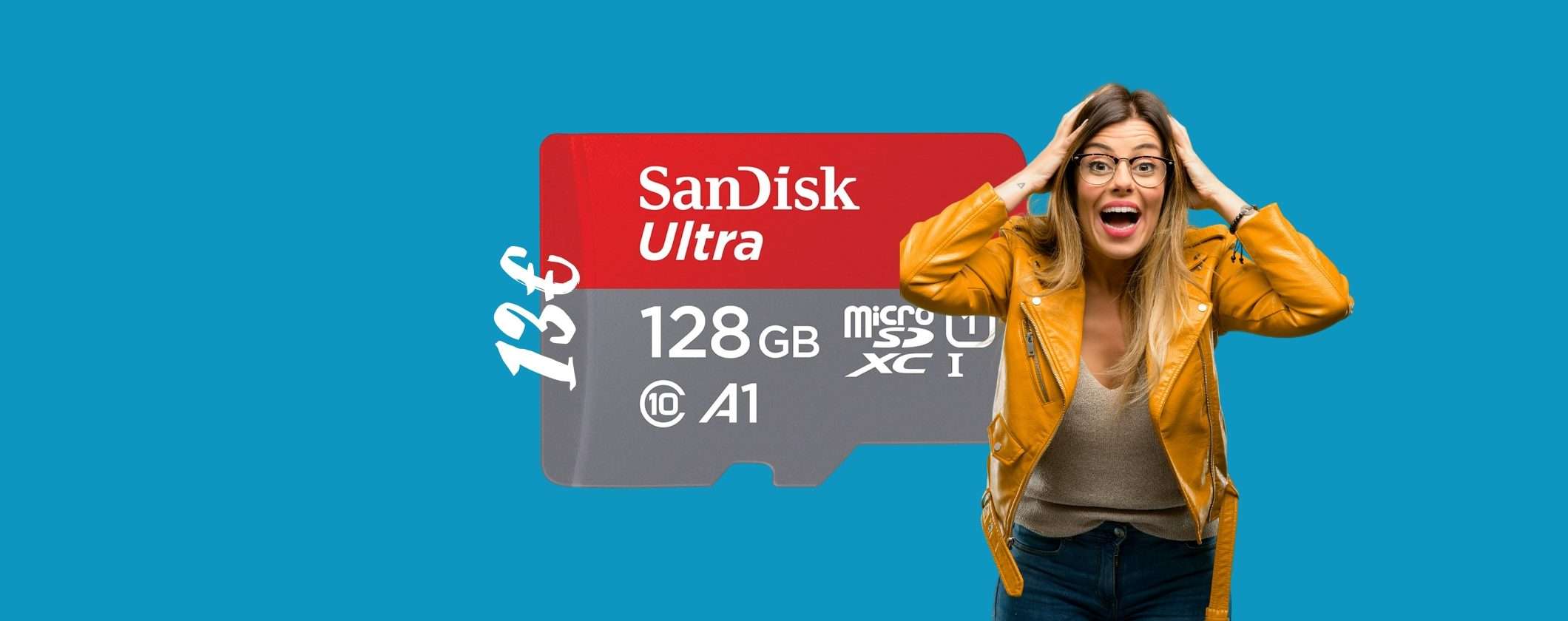 MicroSD SanDisk 128GB: solo 13€ per la Festa delle Offerte Prime