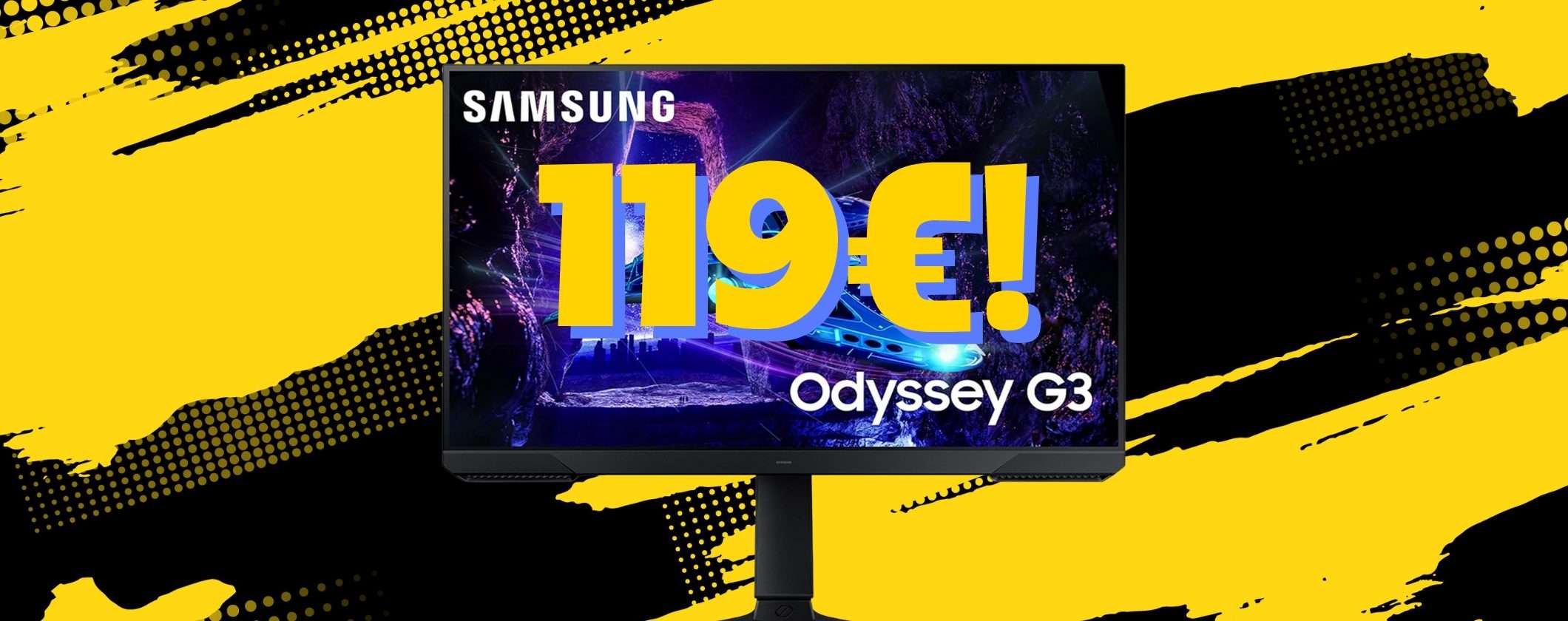 Monitor Gaming Samsung Odyssey G3: solo 119€ alla Festa delle Offerte Prime