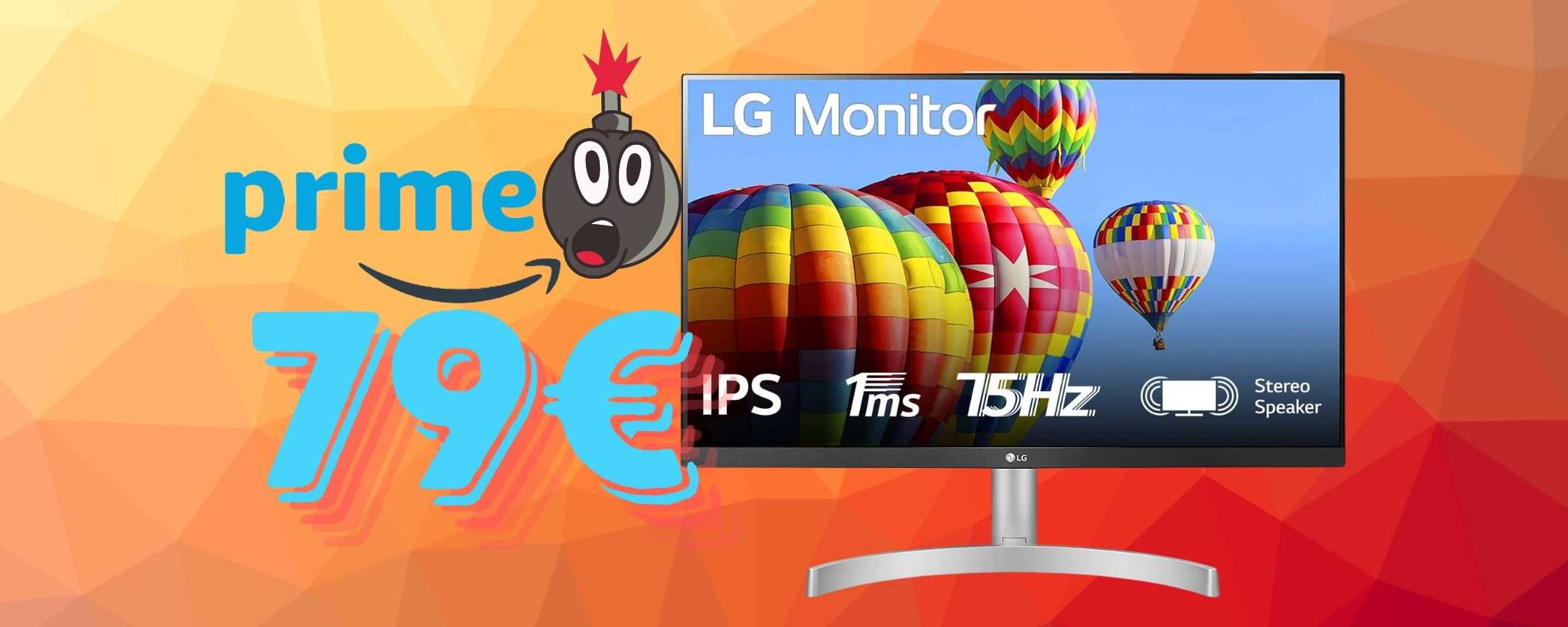 Monitor LG da 24 pollici FHD a soli 79€ è una follia (offerta prime)