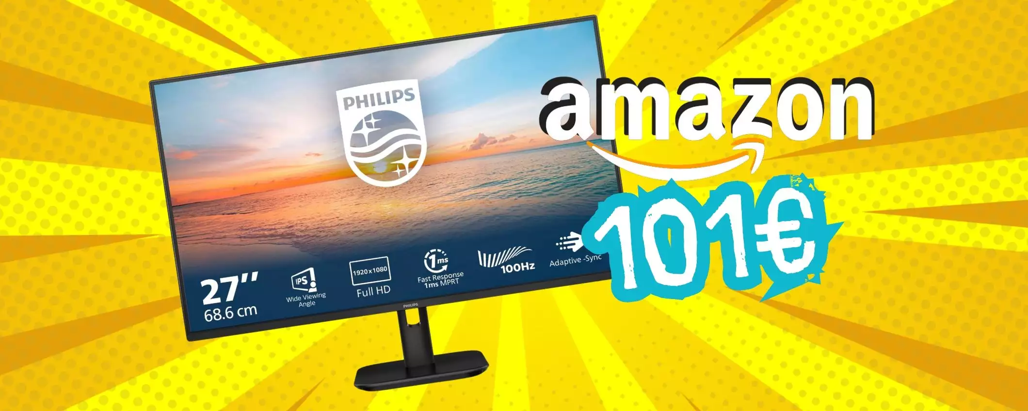 Monitor Philips FHD da 27 pollici in offerta a tempo su Amazon