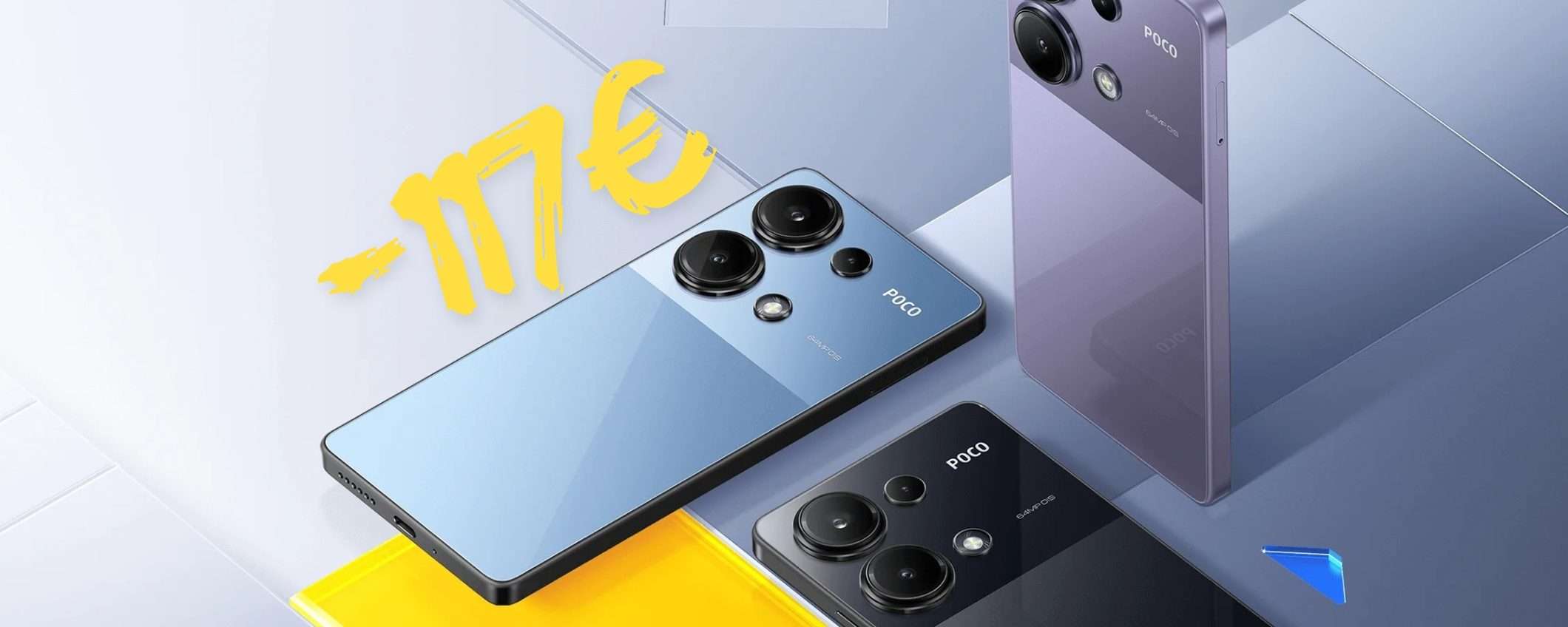 POCO M6 Pro (12+512GB) con display da 120Hz e camera da 64MP (-117€)