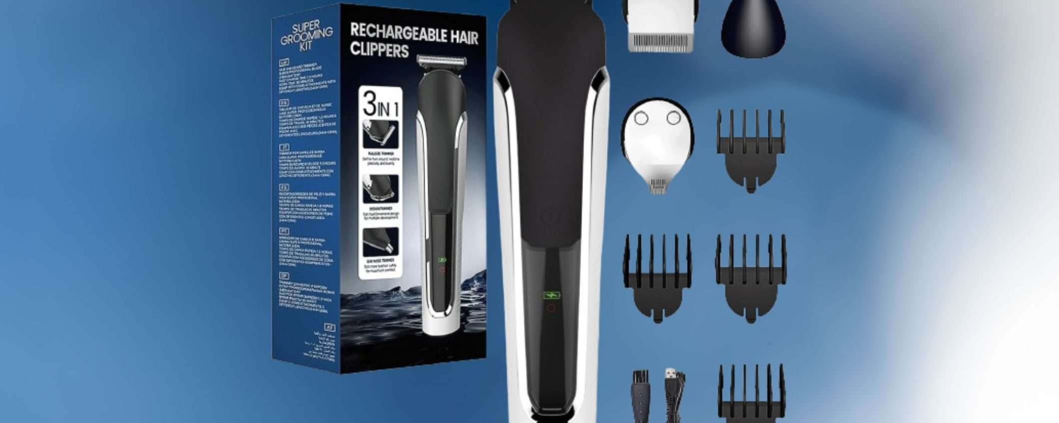 Rasoio 3 in 1 per capelli, barba, naso e orecchie: prezzo SHOCK (15€)