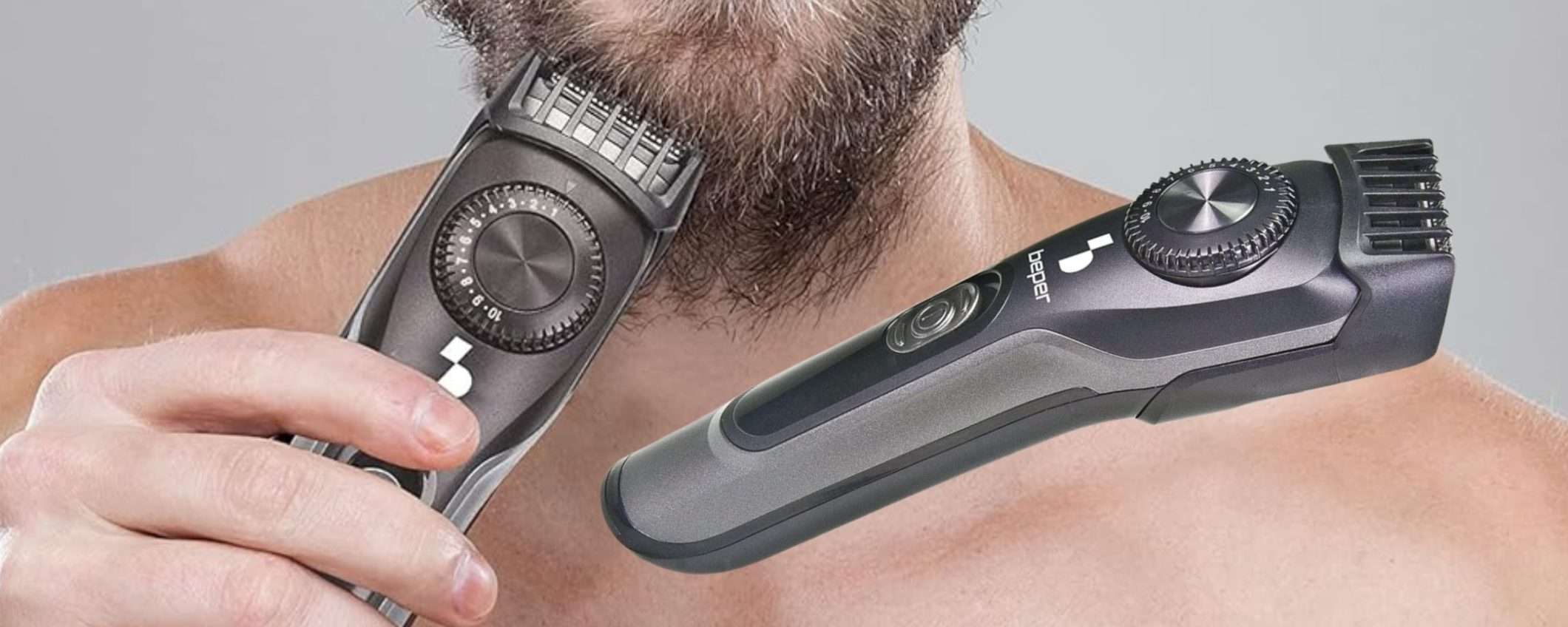 Rasoio ricaricabile a 9,40€: perfetto per barba e capelli, sconto Amazon 53%