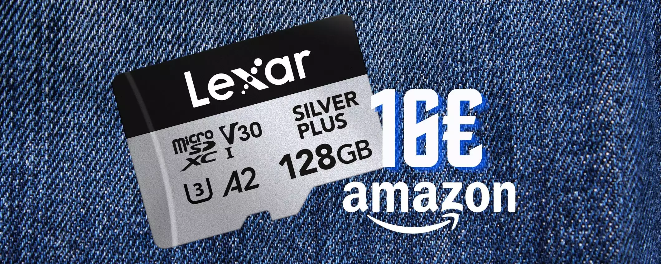 Scheda microSD Lexar A2 da 128GB con lettura da 205 MB/s a 16€