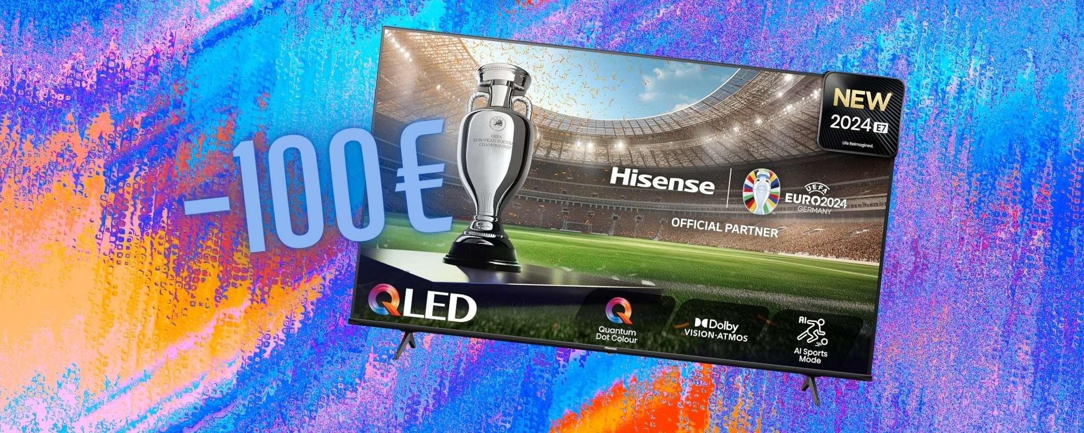 Smart TV Hisense QLED 4K da 43 pollici con Dolby Vision e HDR 10+ (-100€)