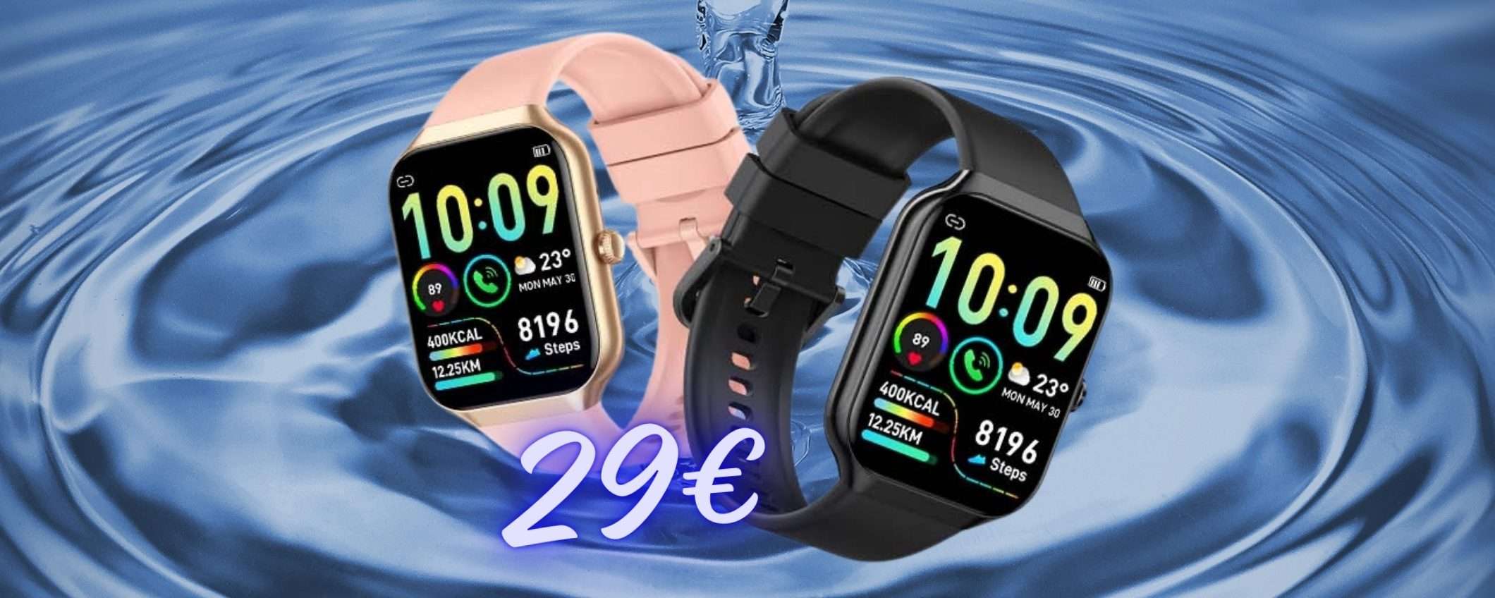 Smartwatch con una marea di funzioni tra cui le risposte alle chiamate (29€)