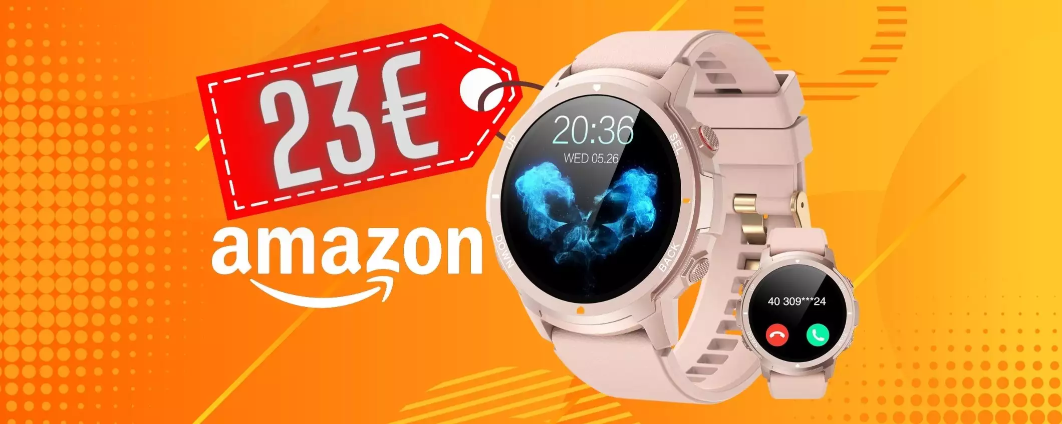 Smartwatch con cui puoi addirittura chiamare tuo a soli 23€ su Amazon