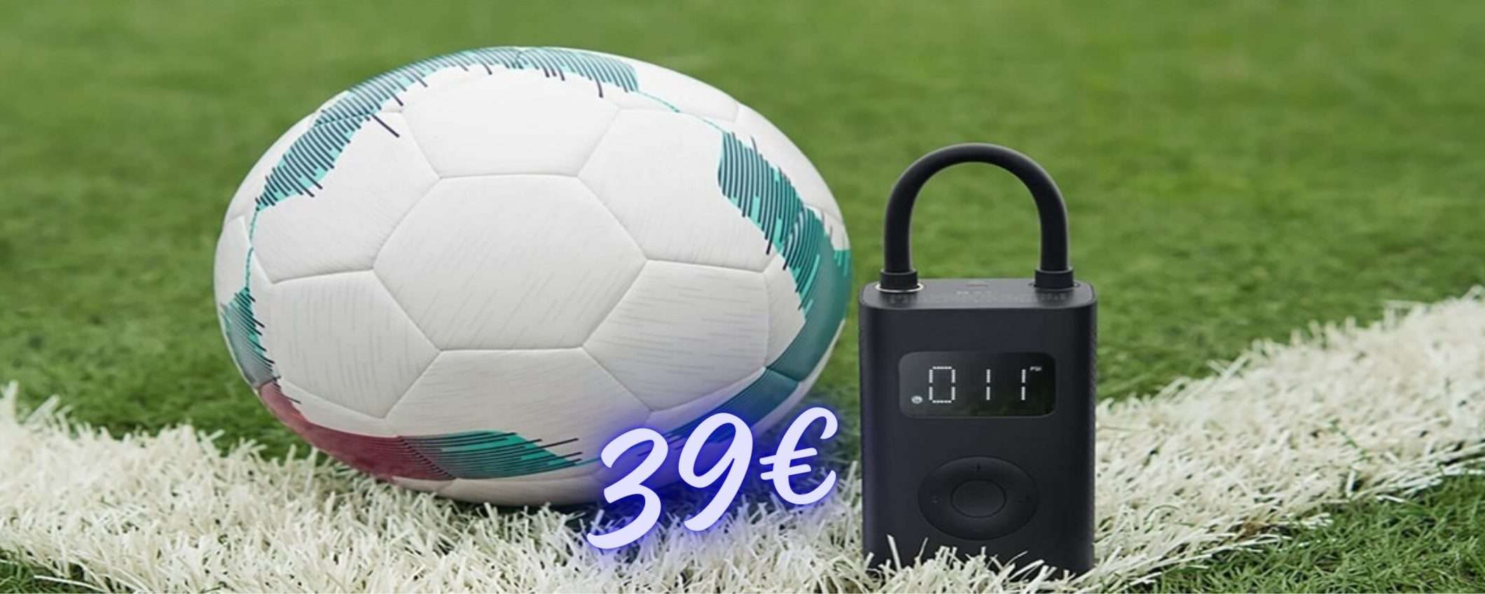 Solo 39€ per il mitico compressore portatile Xiaomi che gonfia di tutto