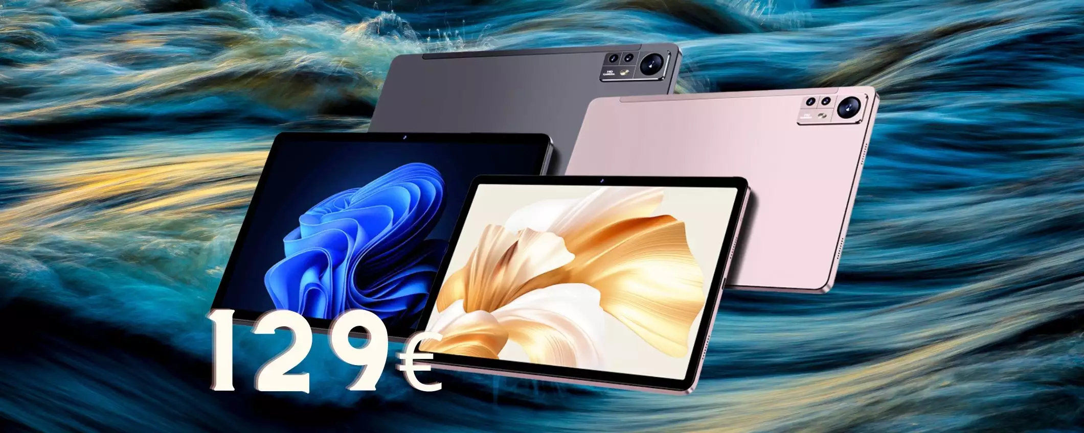 Tablet da 11 pollici con Android 13, 8GB di RAM e 256GB di ROM a 129€