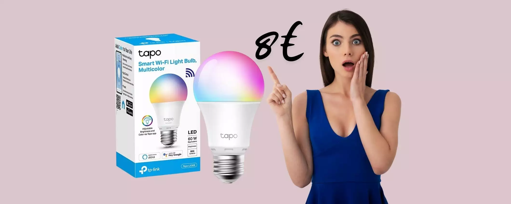 TP-Link Tapo: la lampadina WiFi colorata più acquistata in offerta a soli 8€