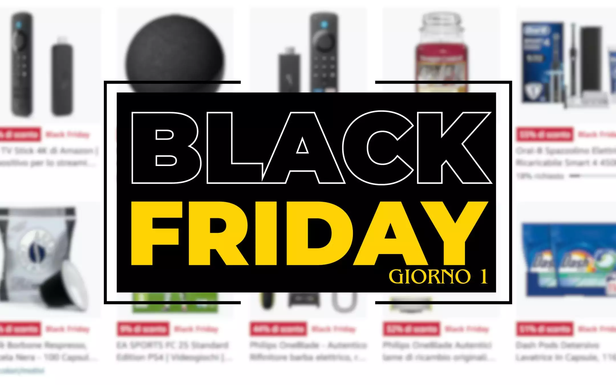 Black Friday Amazon, primo giorno ecco le 100 offerte SHOCK da non perdere