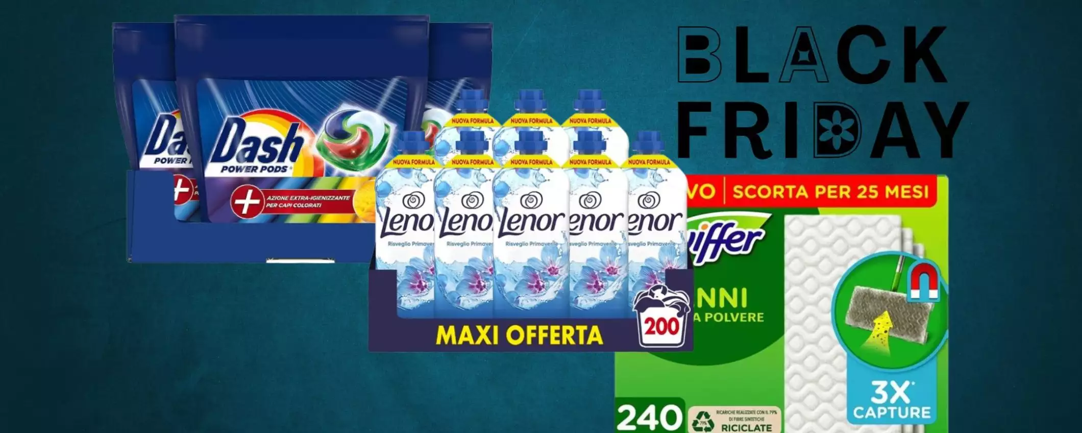 Dash, Swiffer, Finish, Lenor e altri in maxi scorta: SVENDITA Amazon SHOCK