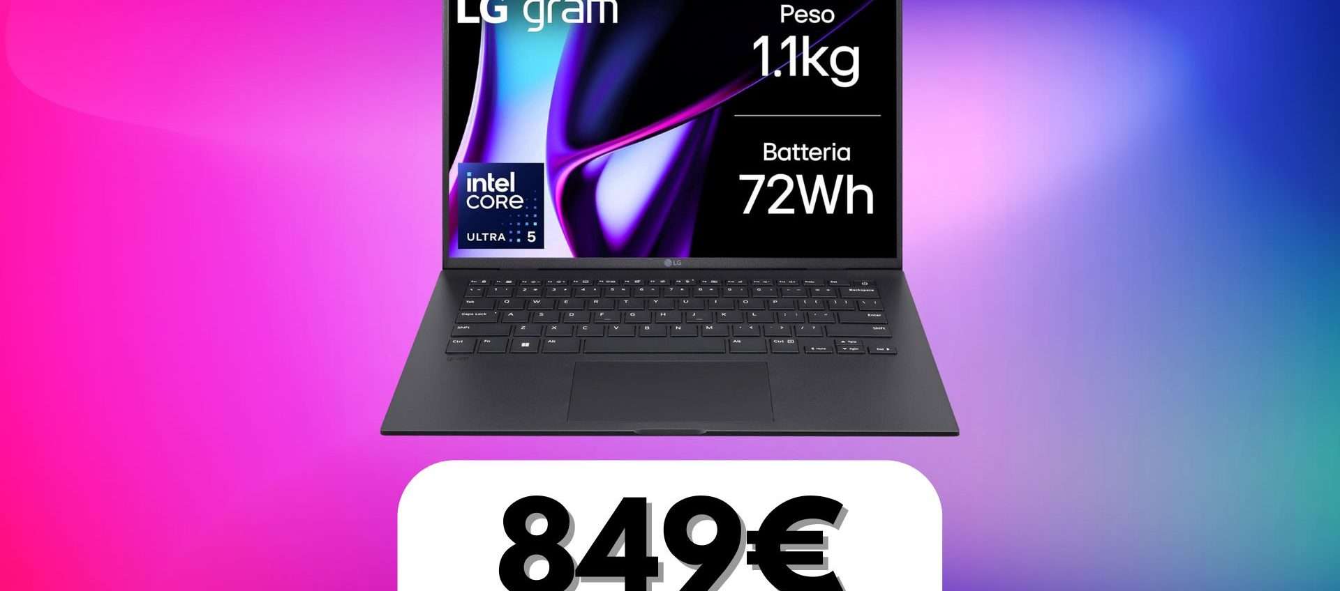 LG Gram: laptop leggerissimo e in super offerta su Amazon (-19%)