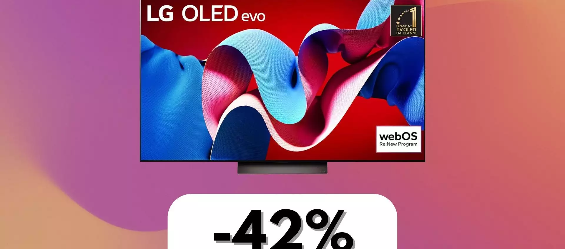 LG OLED C4 (2024) in offerta con il 42% di sconto: ne rimangono pochissime