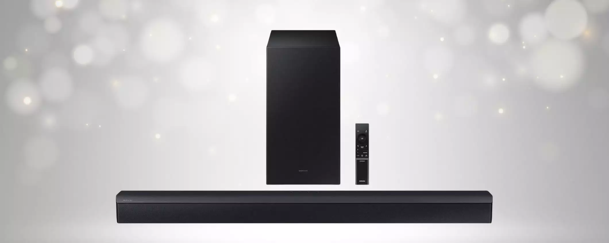 Soundbar Samsung 2.1 a 99 euro: follia Amazon da Black Friday