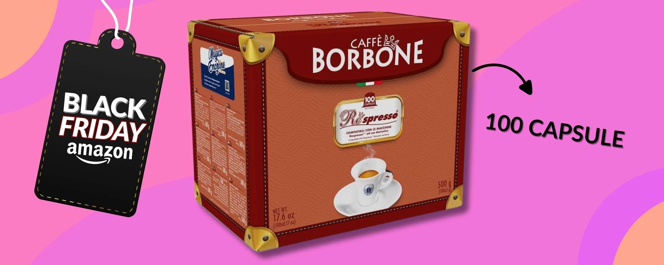 Caffè Borbone miscela NERA: 100 capsule per Nespresso a prezzo TOP