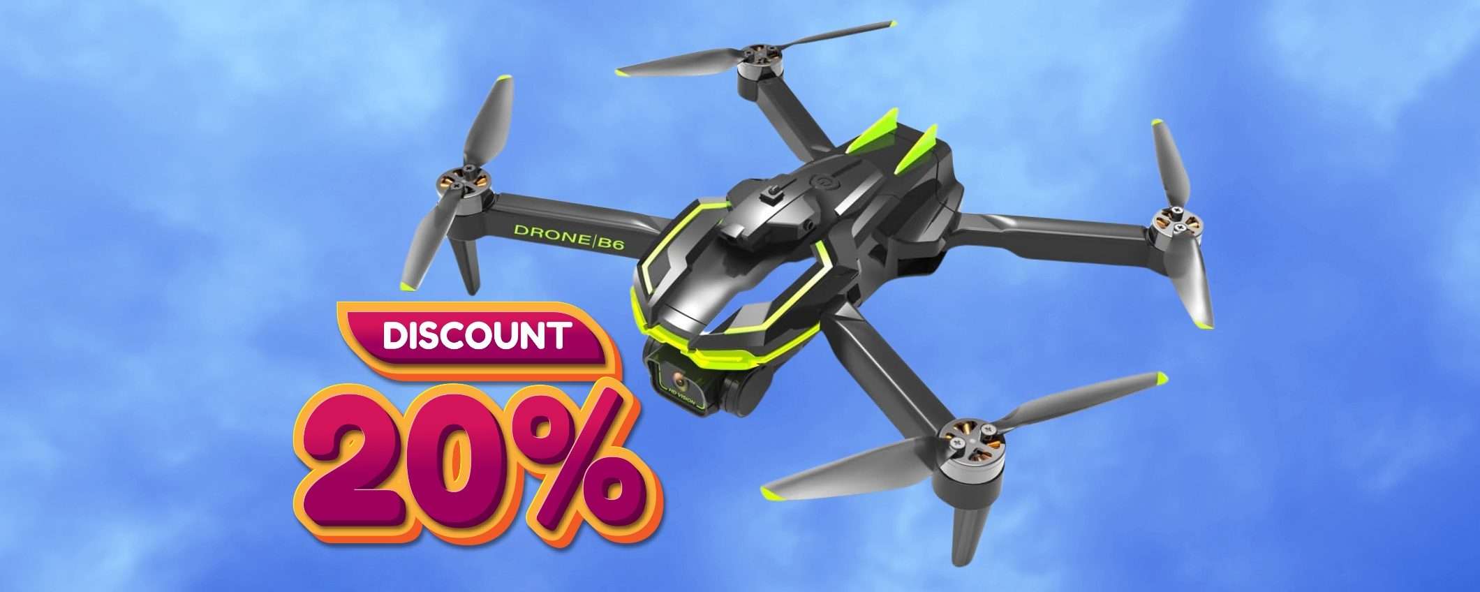 Drone con telecamera HD, 2 batterie e controller: il regalo perfetto (-20%)