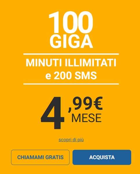 kena 100 giga 4,99 euro al mese