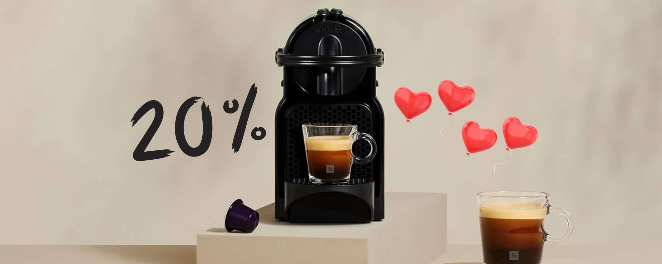 Nespresso Inissia: caffè buonissimo come al bar (-20% Amazon)