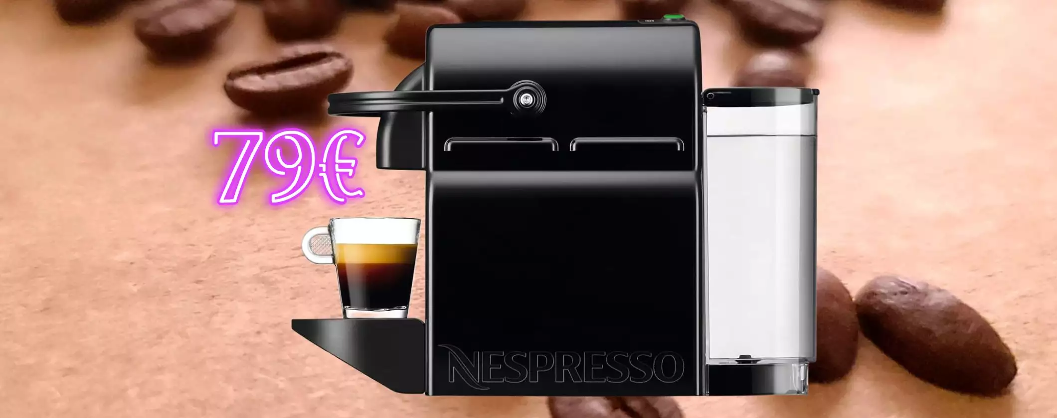 Nespresso Inissia con kit di 7 capsule per provare ogni caffè, tua a soli 79€