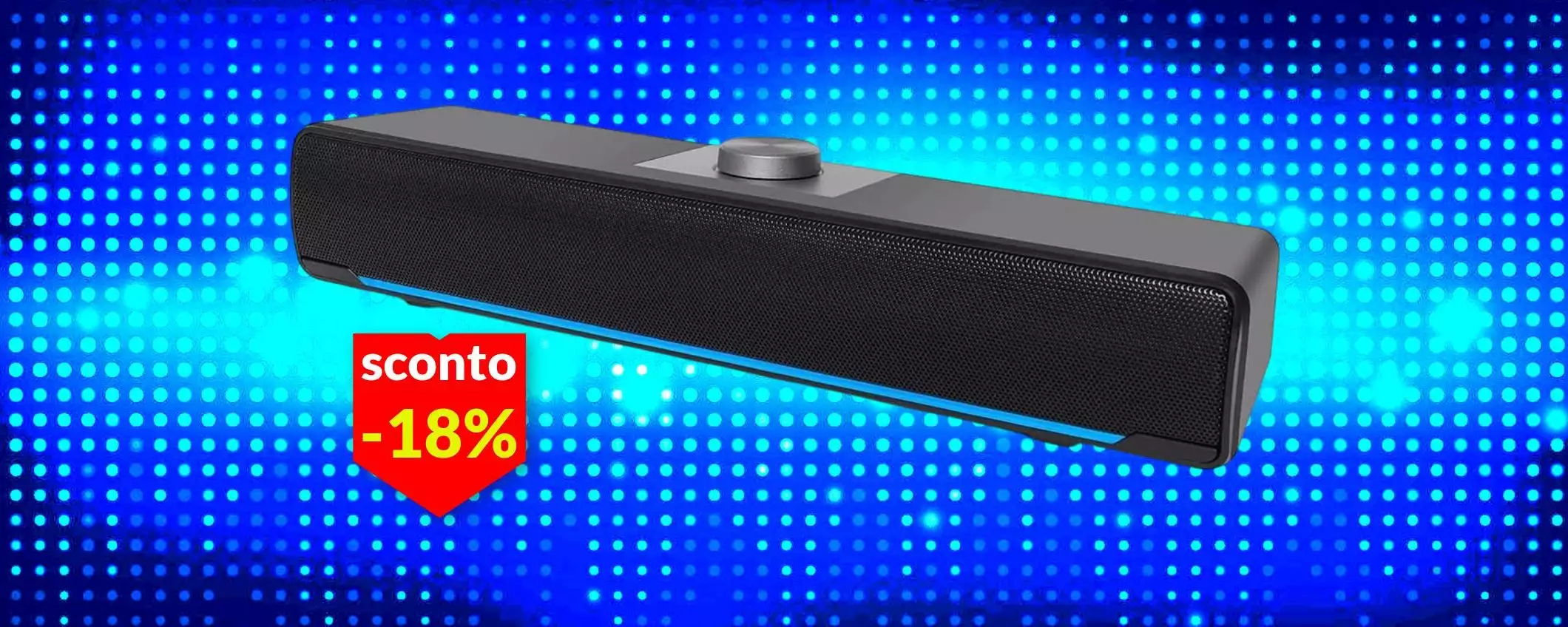 Soundbar Bluetooth per tv, pc e smartphone: solo 29€ col Black Friday