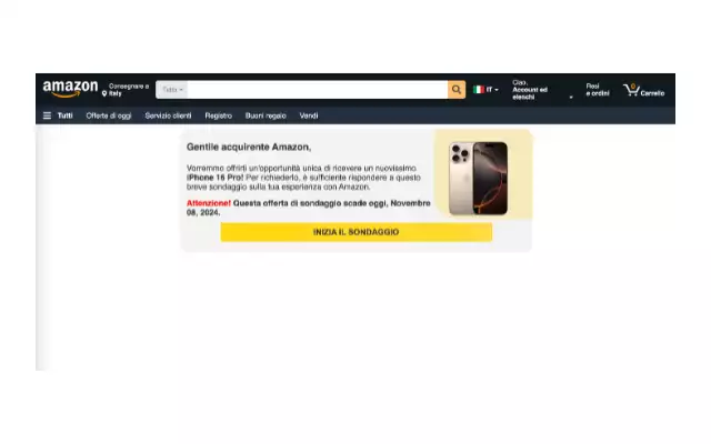 truffa-phishing-amazon-regalo-iphone-16-pro