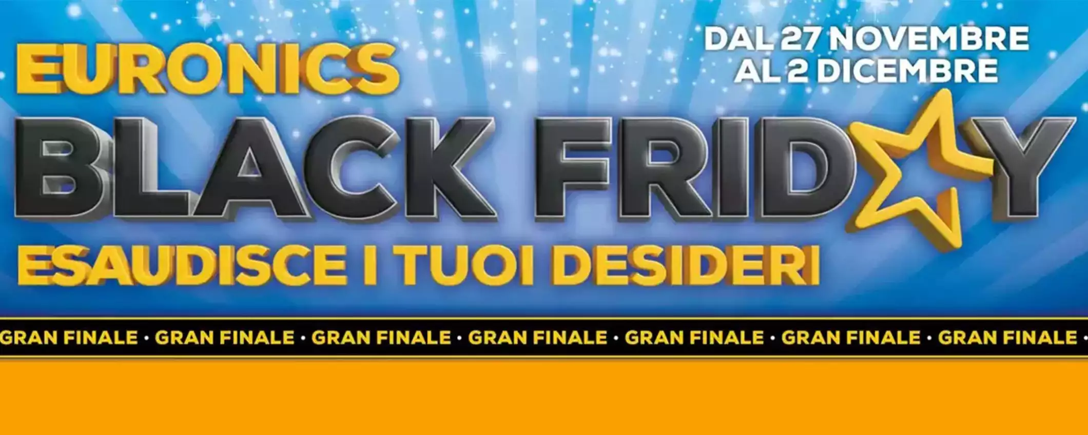 Volantino Euronics, gran finale del Black Friday: tutto a tasso zero