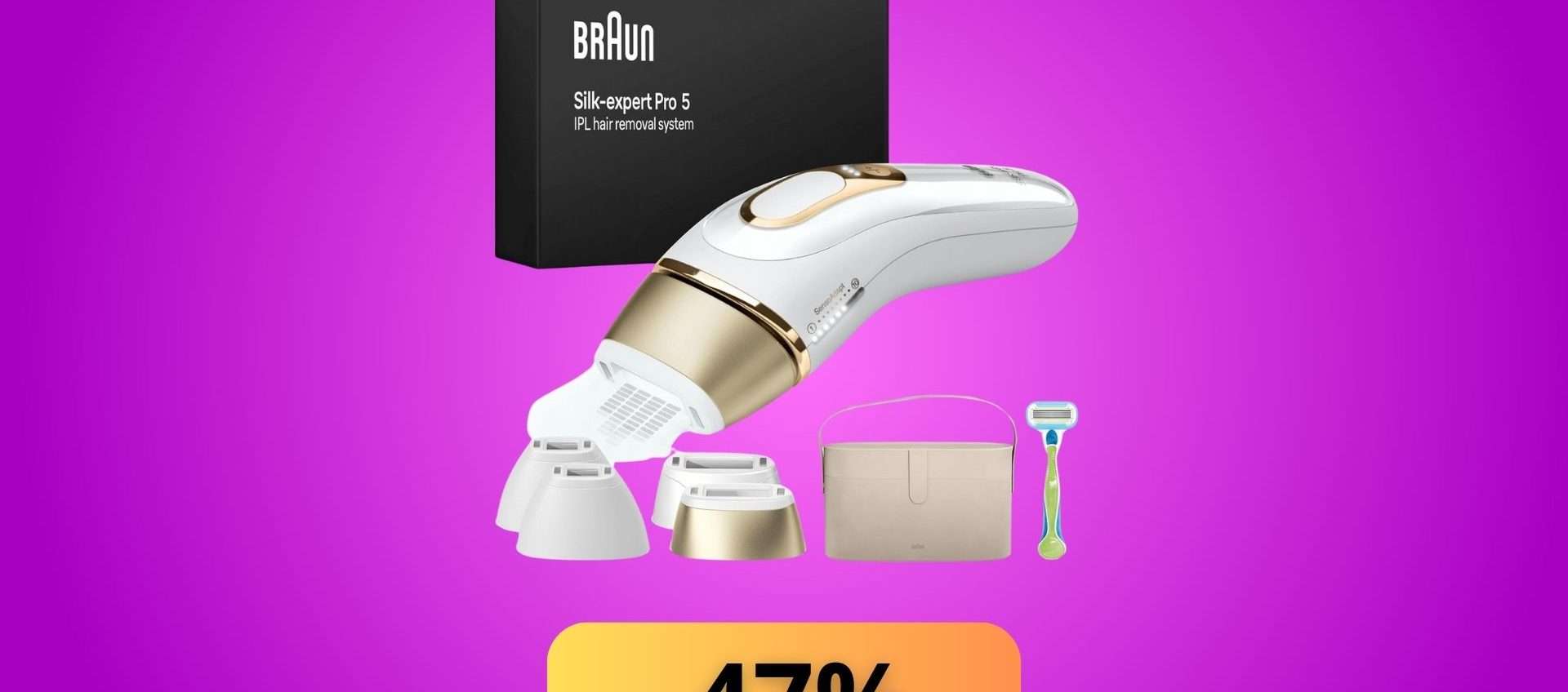 Epilatore Braun Silk Expert Pro 5, sconto magnifico: da 749 a soli 399 euro