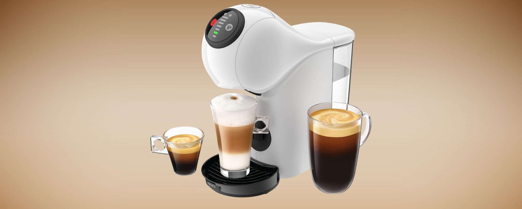 Nescafé Dolce Gusto Krups Genio S: sconto del 36% e 30 euro di capsule omaggio