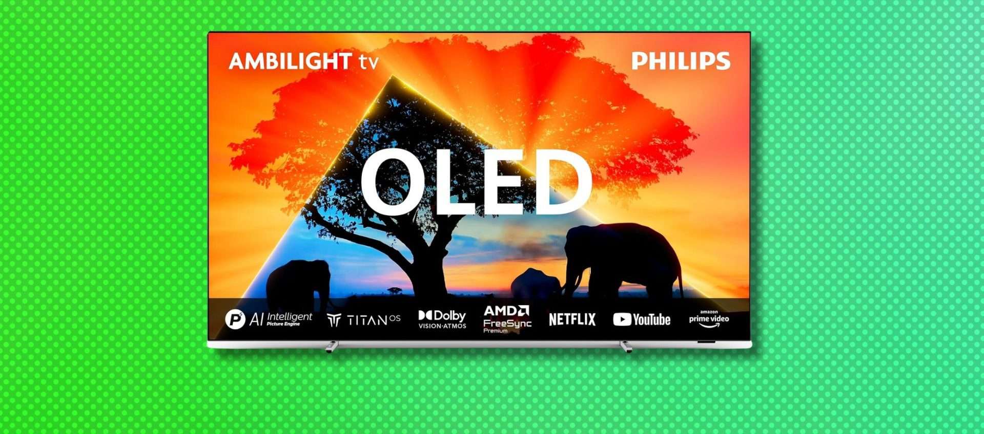 TV OLED 4K UHD Philips Ambilight: un super televisore con il 30% di sconto su Amazon