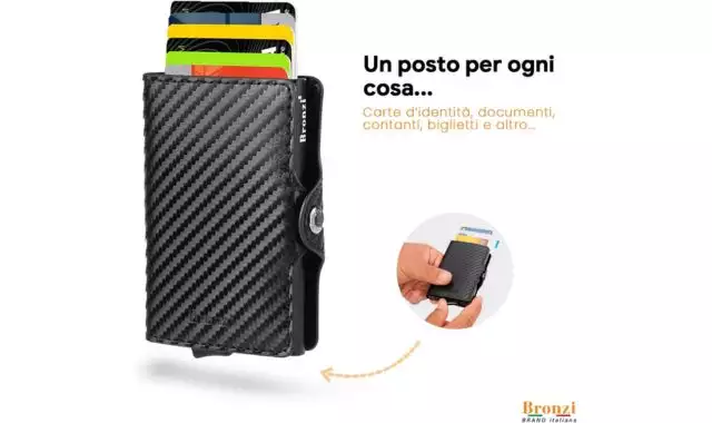 Portafoglio slim Bronzi