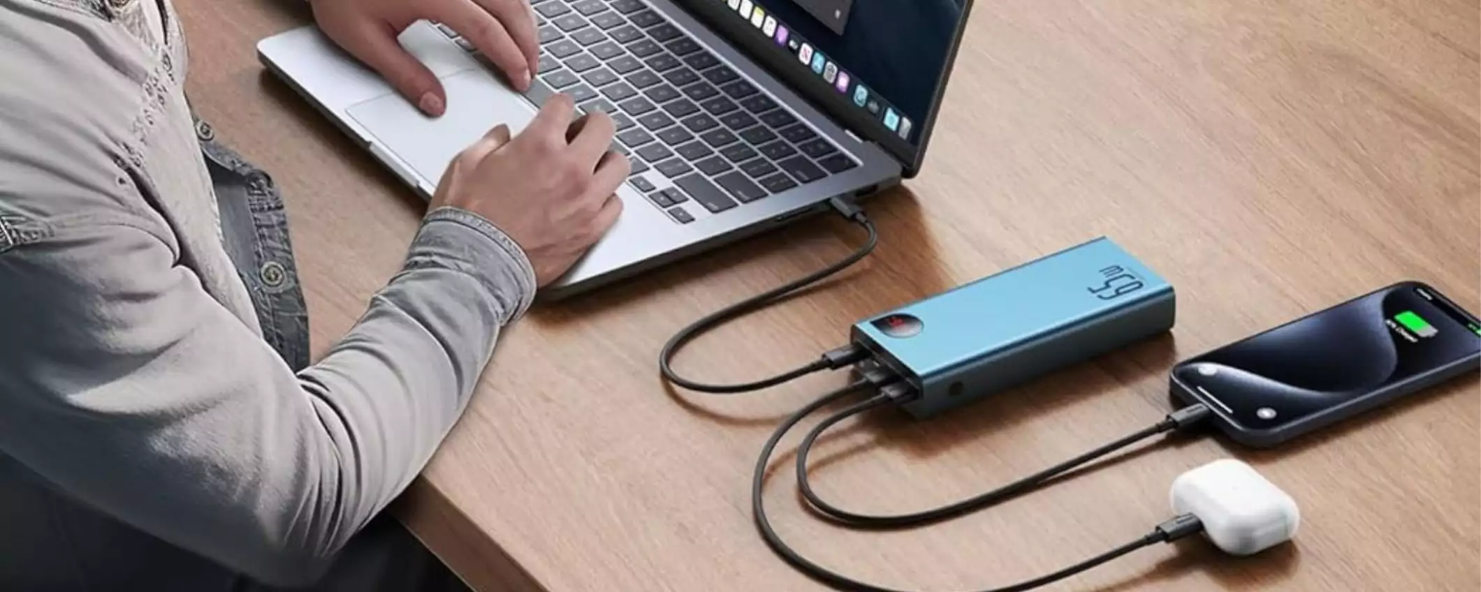 Sconto 50% per il powerbank che ricarica anche il PC portatile (34,99€)