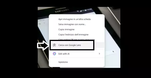 Google Lens su Google Foto per informazioni aggiuntive