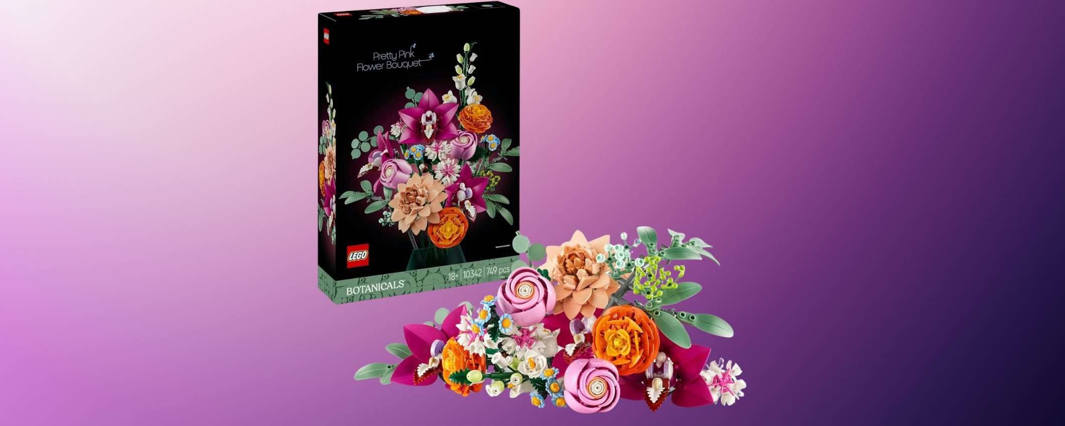 Il nuovo set LEGO Bouquet di Fiori Rosa è già in offerta su Amazon