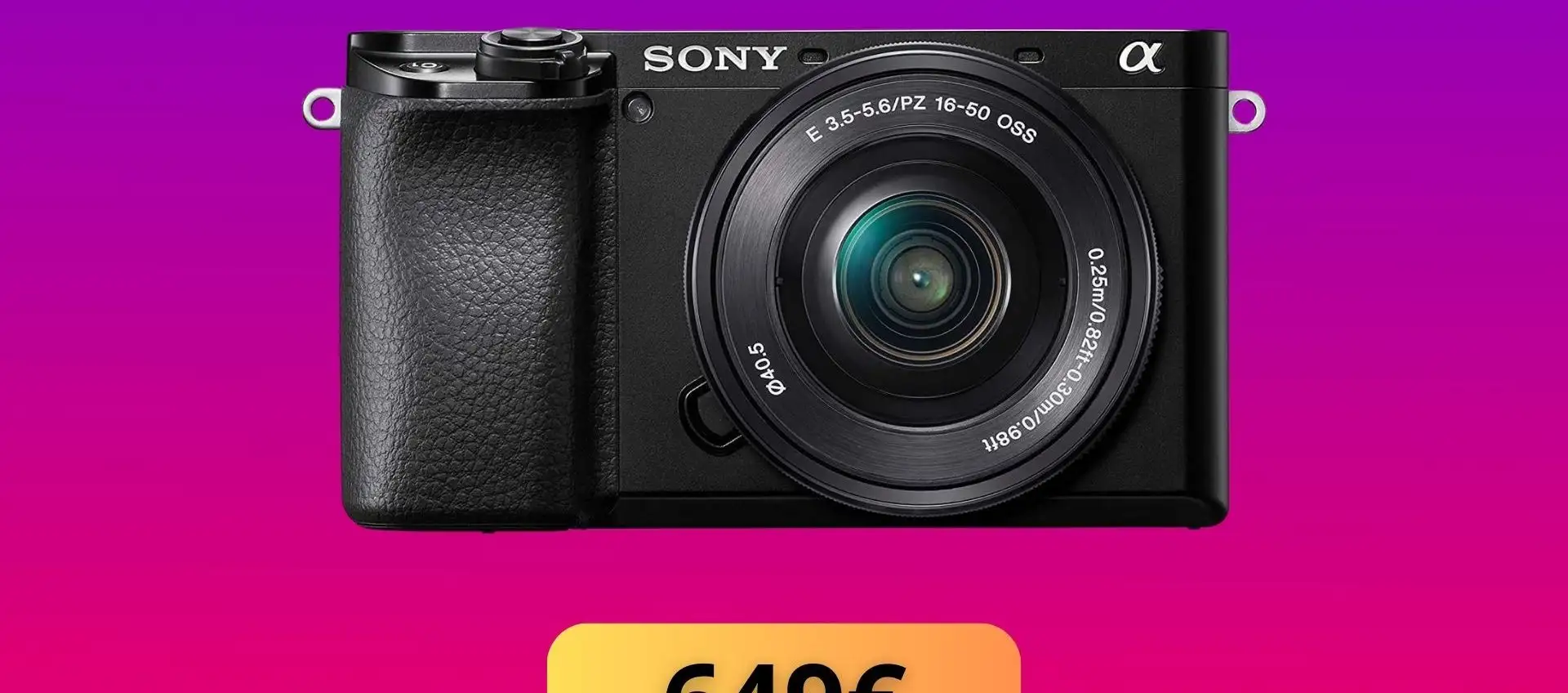 Sony Alpha 6100L: risparmia subito 350€ su questa super fotocamera mirrorless (Amazon)