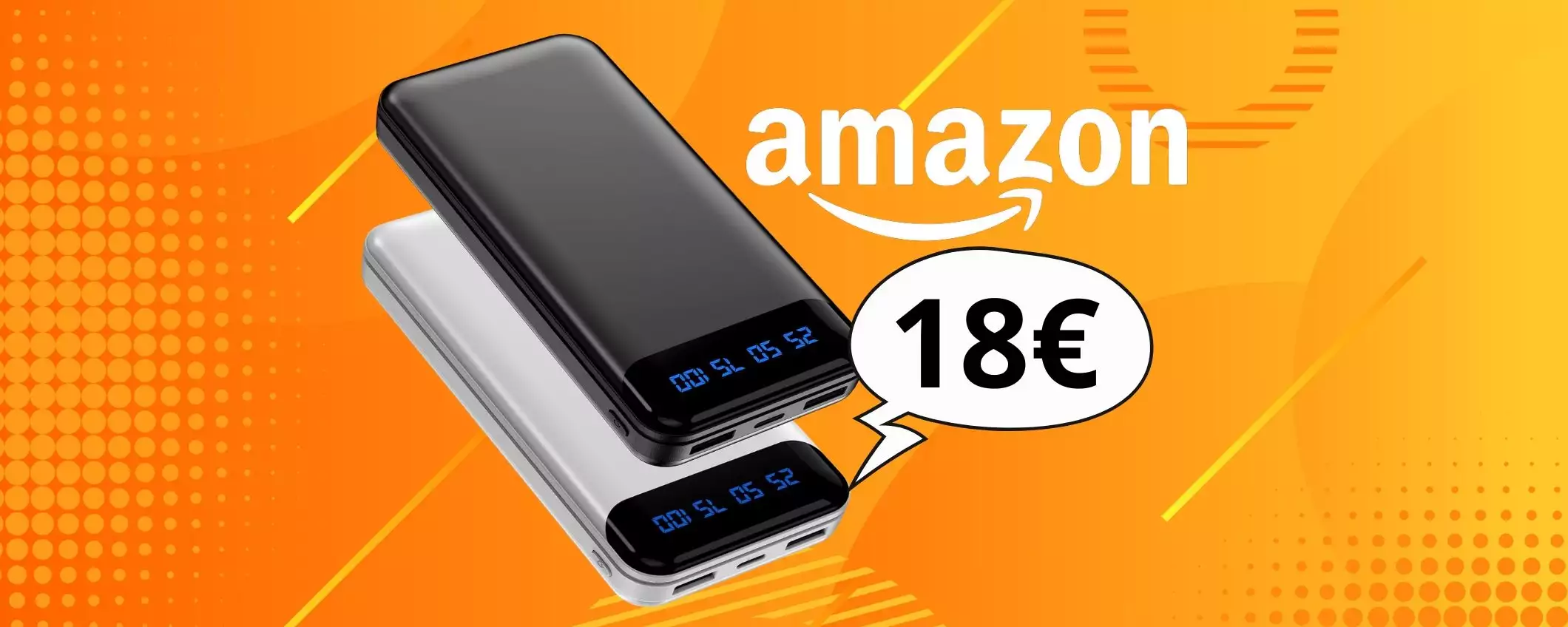 Amazon esagera: 2 Power Bank slim da 16000mAh a soli 18€