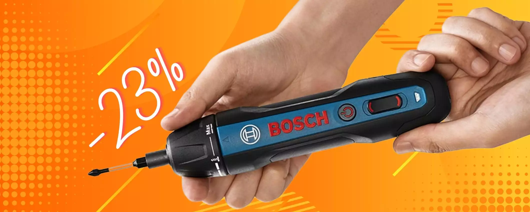 Bosch: avvitatore a batteria professionale con cassettina e accessori (-23%)