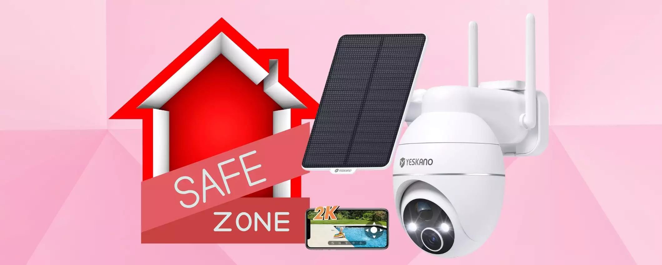 Casa sicura con questa videocamera WiFi e pannello solare, ora a 39€