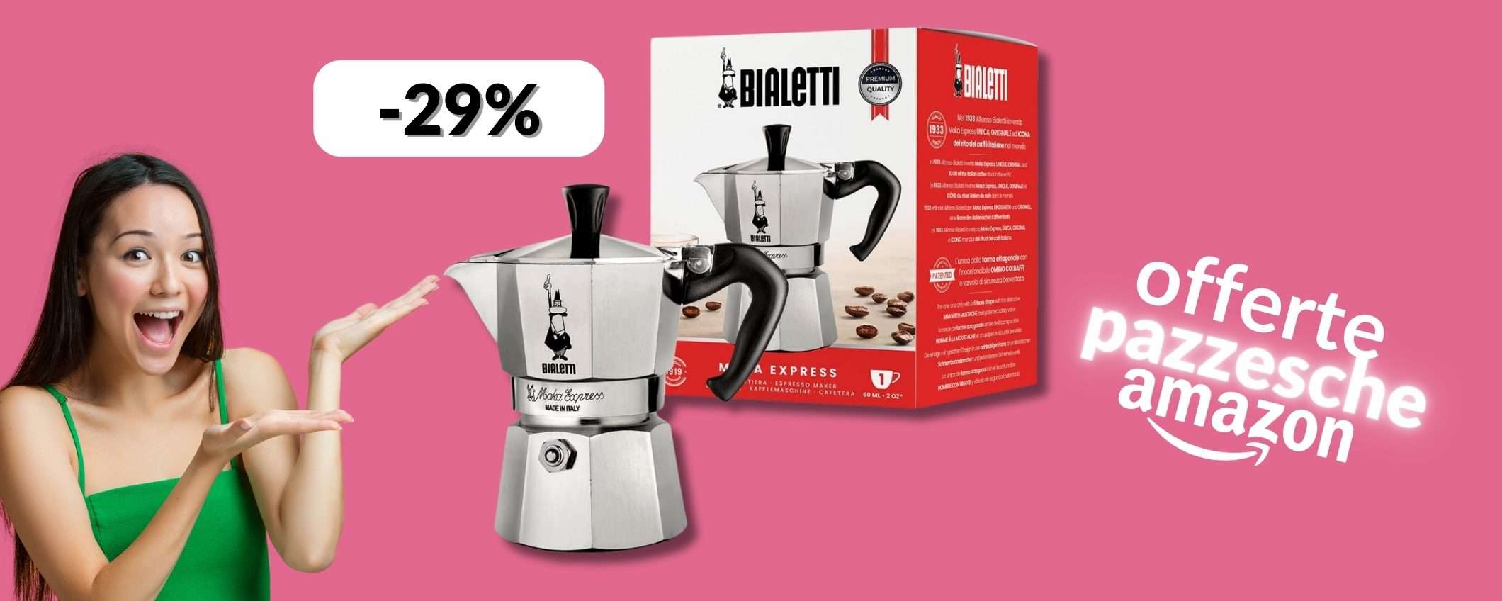 L'imbattibile Moka Bialetti in promo: caffè perfetto e Express (-29%)