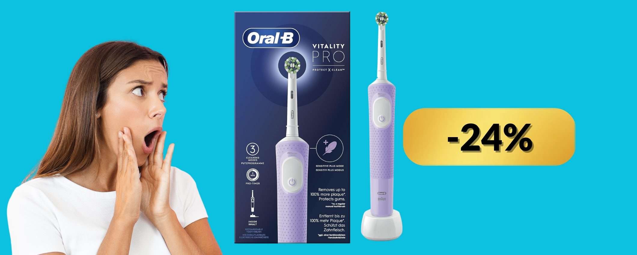 Oral-B Vitality Pro: spazzolino elettrico a meno di 30€ per sorriso sano