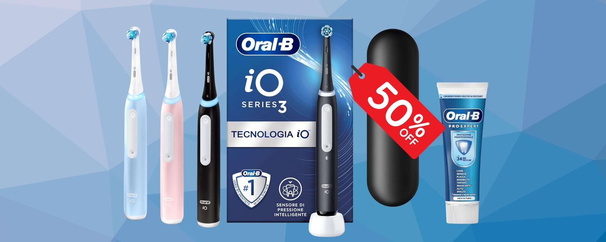 Denti bianchissimi e gengive sane con Oral-B iO 3, ora a metà prezzo